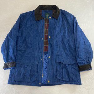 Scandia Woods Button Zip Chambray Corduroy Jacket Plaid Flannel Quilted Lining L